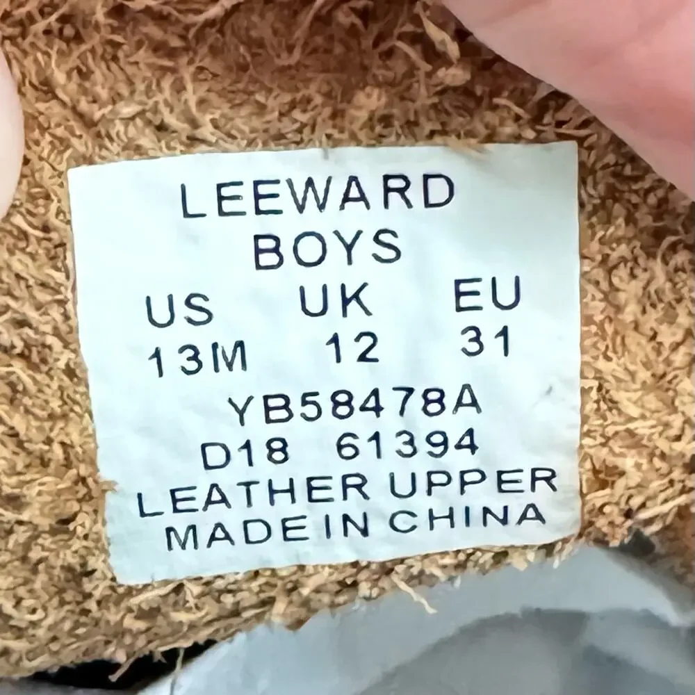 Boys Leather Sperry Top Sider Shoes Loafers Leeward size 13 Boat Shoes